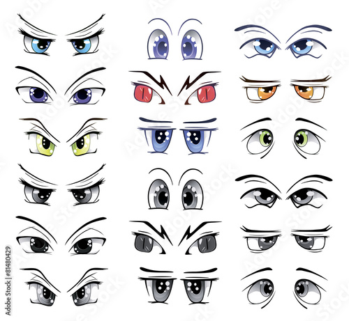 The complete set of the drawn eyes