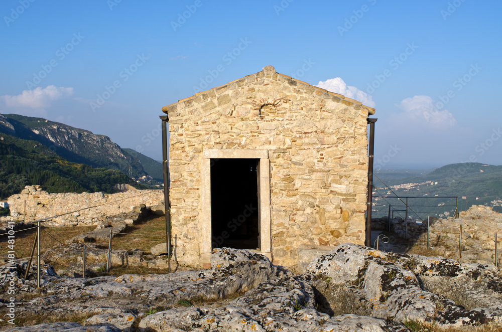 Old chapel on Angelokastro castle - Corfu, Greece