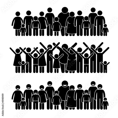 Group of People Standing Community Cliparts