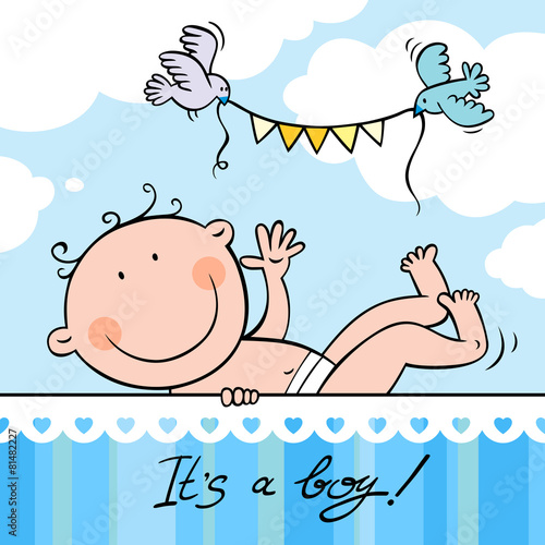Baby boy greeting card
