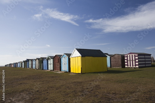 Beach Huts at Dovercourt, Essex, England