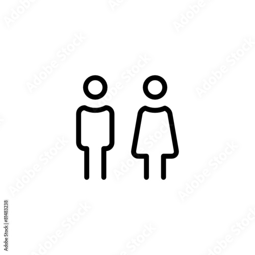 Couple  - Trendy Thin Line Icon