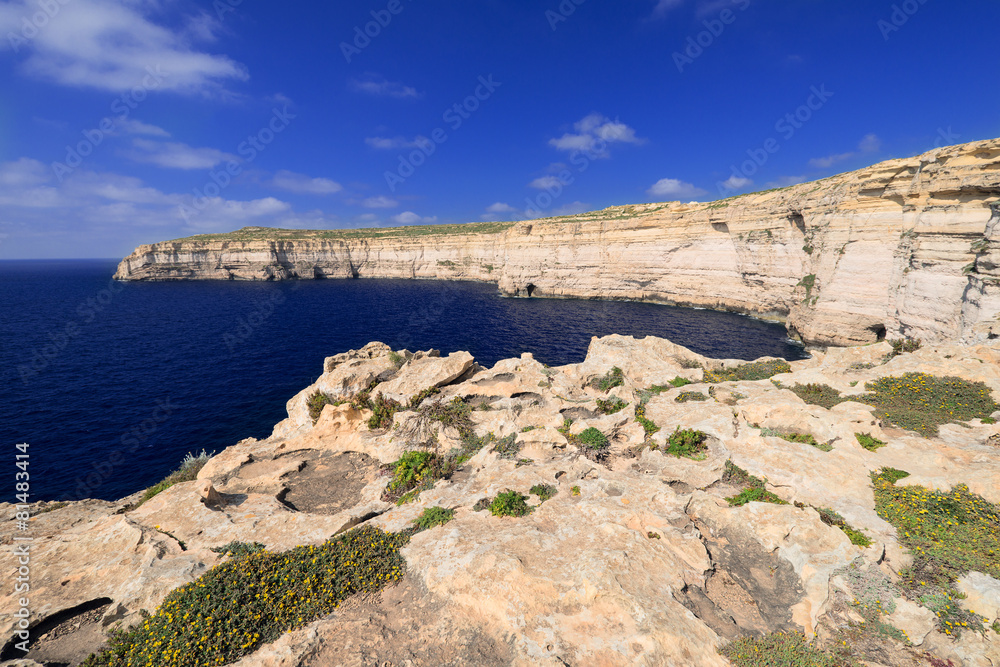 Coastline on Gozo Island