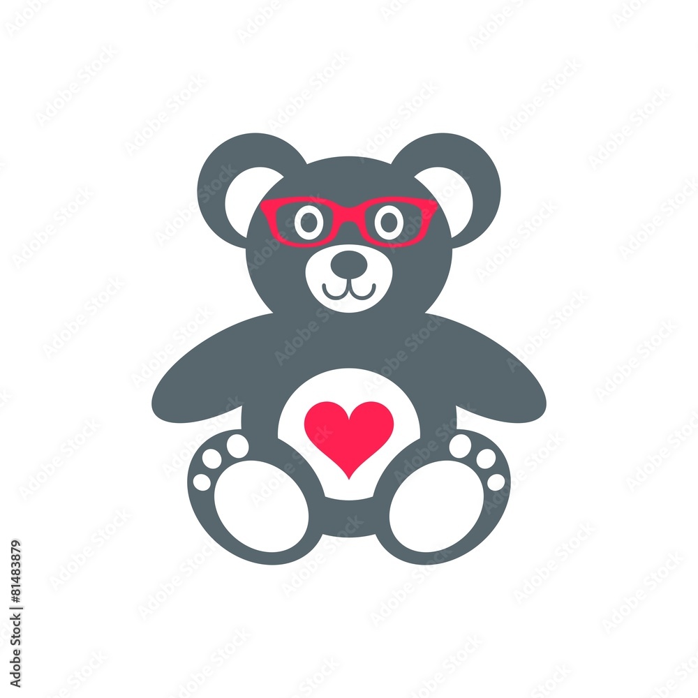 Fototapeta premium Teddy bear with glasses