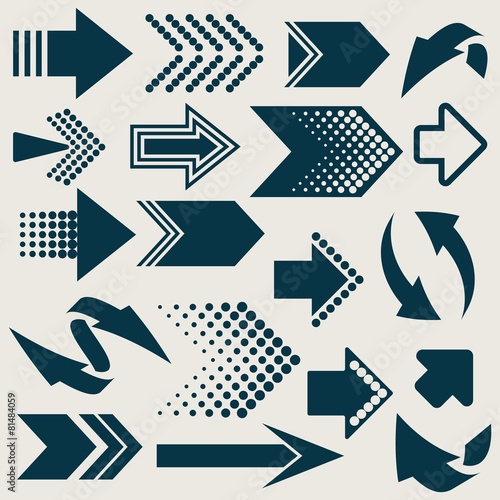 Vector arrow sign icons