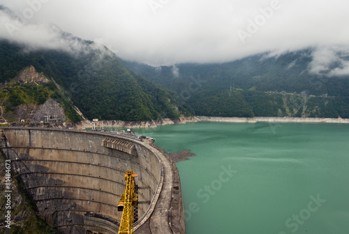 Fototapeta Naklejka Na Ścianę i Meble -  The Inguri Dam is a hydroelectric dam in Georgia