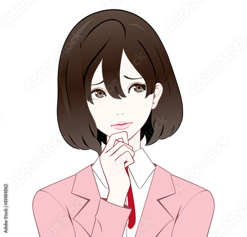 スーツの女性　迷う