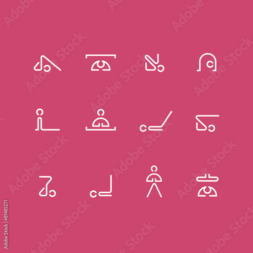 yoga class icons