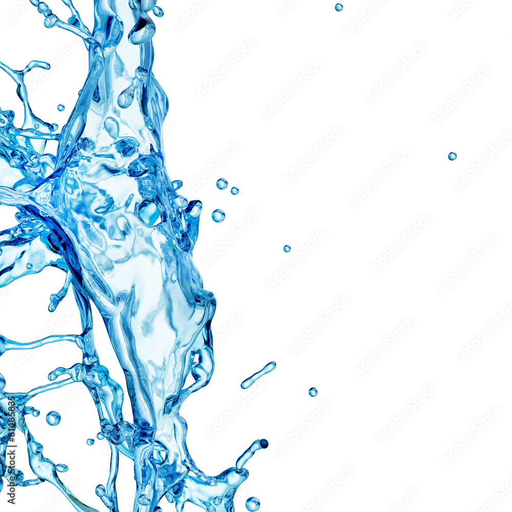 Falling Water Drops on white background Falling Water Drops on white background