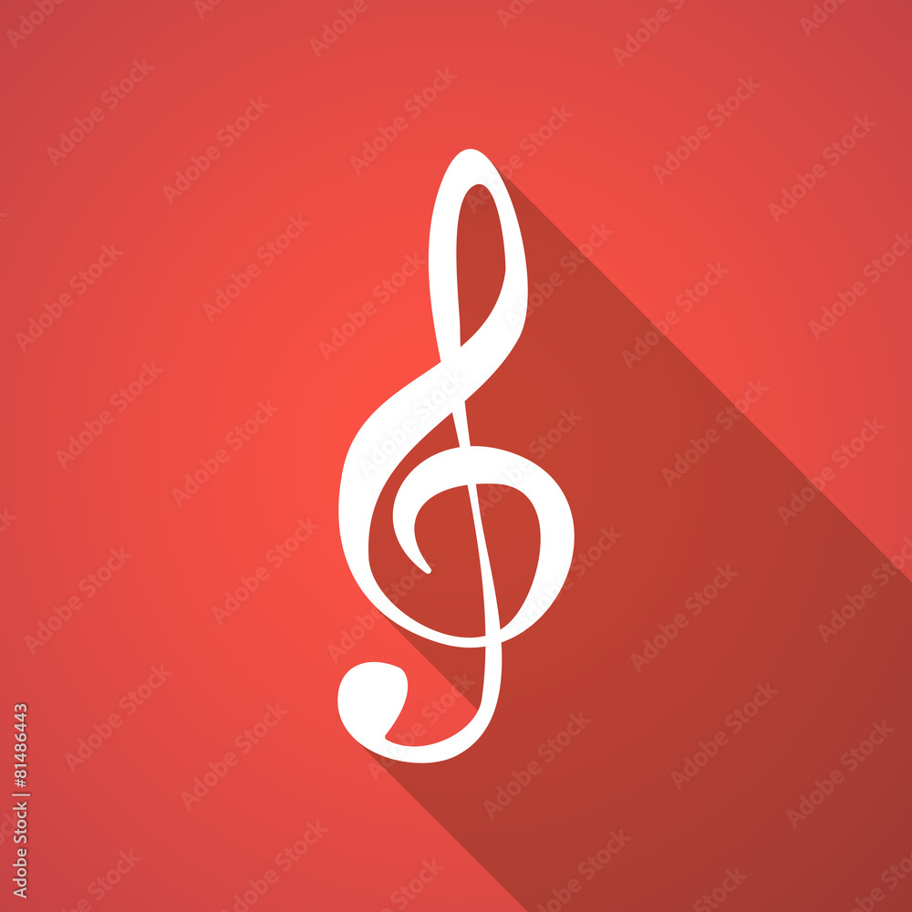 Long shadow g clef Long shadow g clef