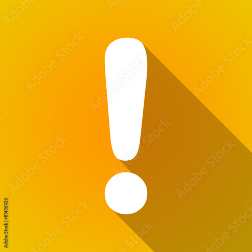 Long shadow admiration sign icon