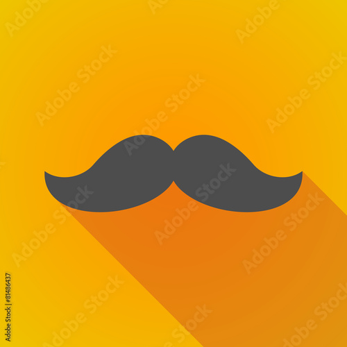 Long shadow moustache icon