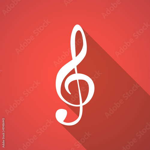 Long shadow g clef