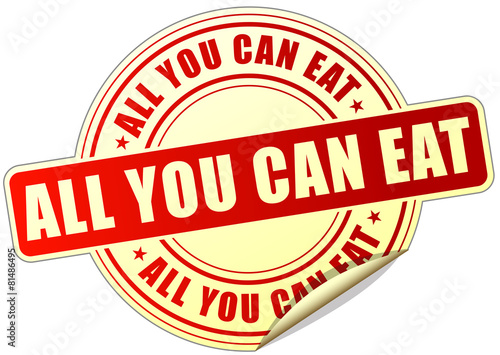 all you can eat sticker