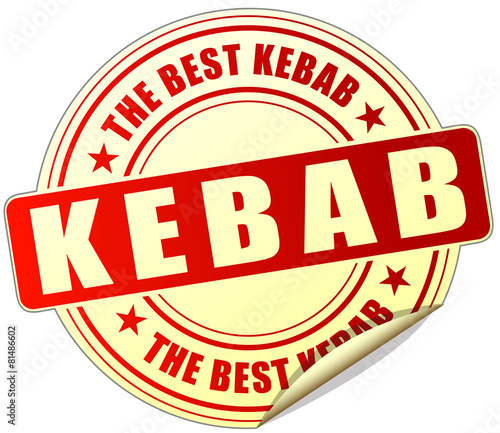 kebab red sticker