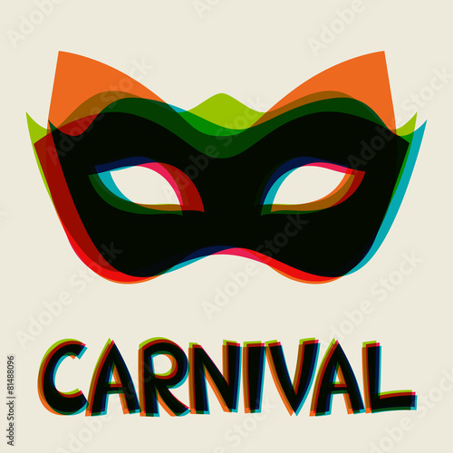 Celebration festive background design with carnival masks
