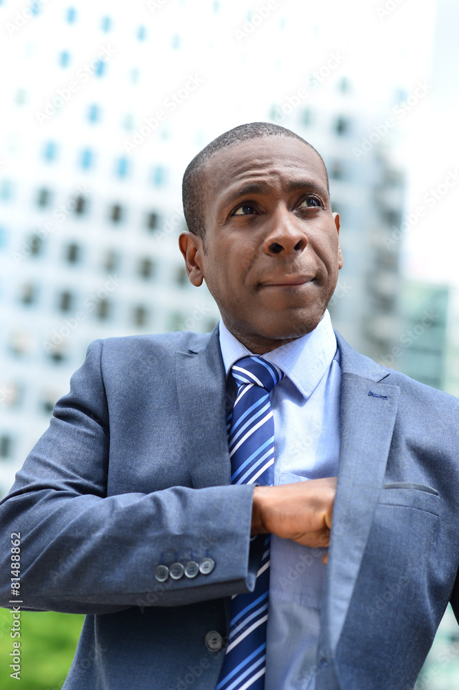 Fototapeta premium Handsome businessman at outdoor