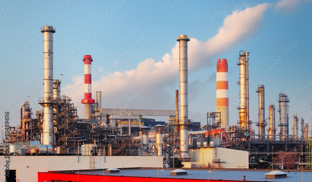 big oil refinery of a sky background big oil refinery of a sky background