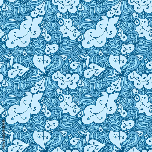 Abstract seamless doodle pattern