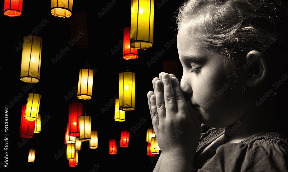 Praying child.