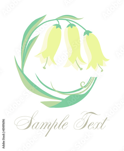 light wreath of flowers bell