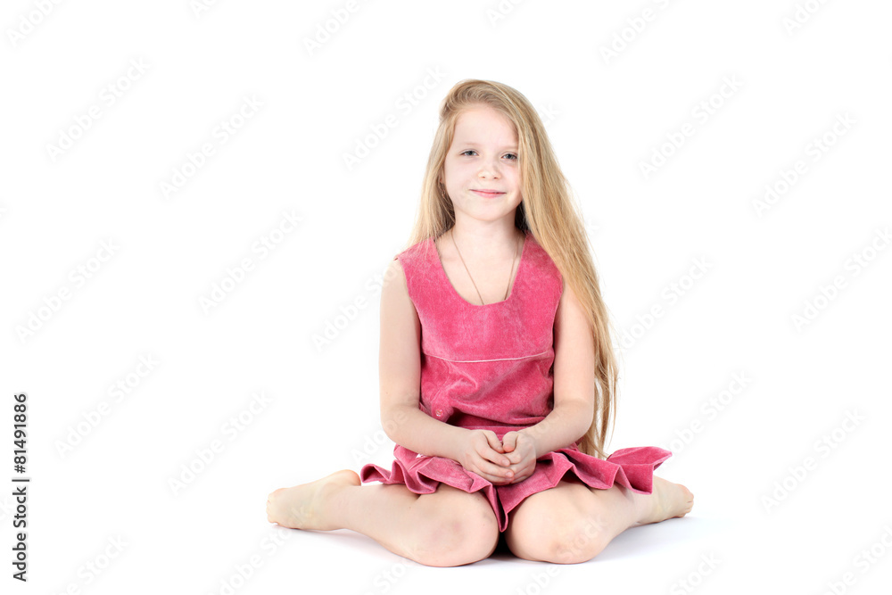 adorable girl 9 year old on white background adorable girl 9 year old on white background