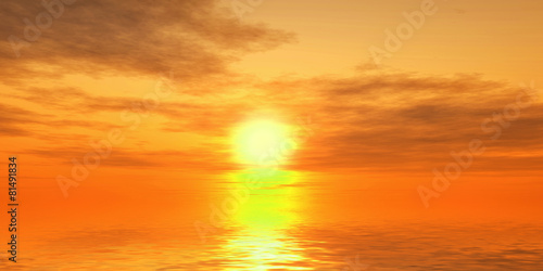 Fantastic sunset over the sea © Zooropa