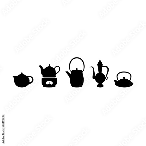 Teekannen Silhouetten