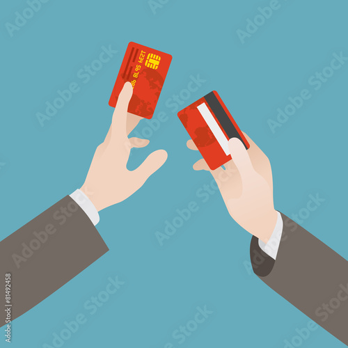 Hand holding the credit card
