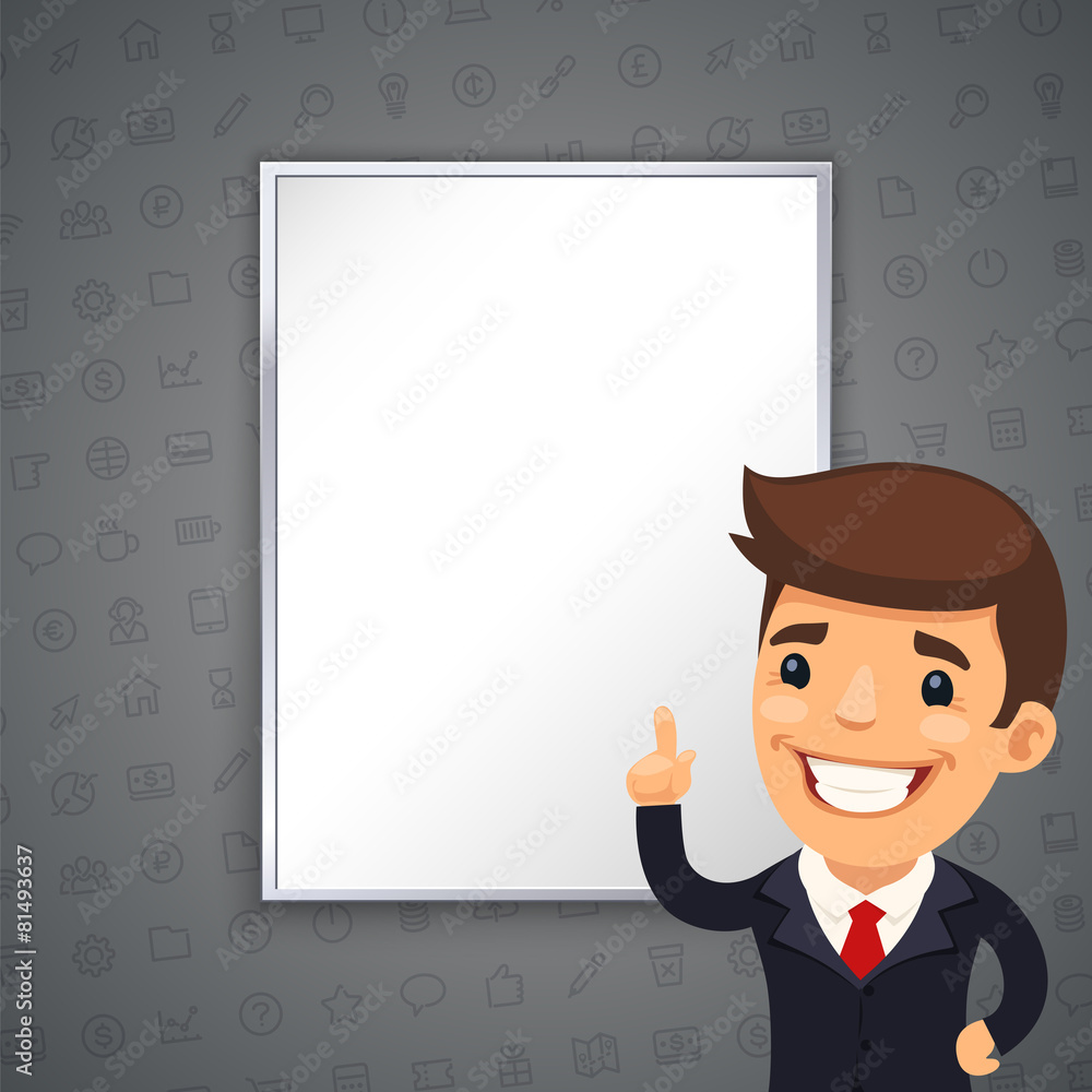 Gray Business Background with Boss Gray Business Background with Boss