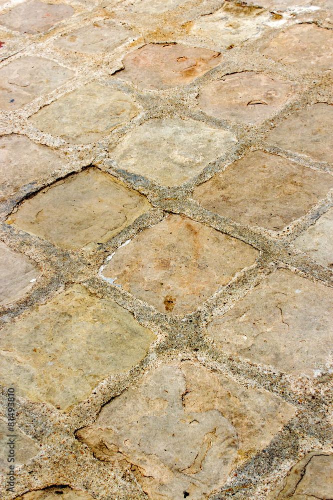 Obraz premium grunge square street cement tile