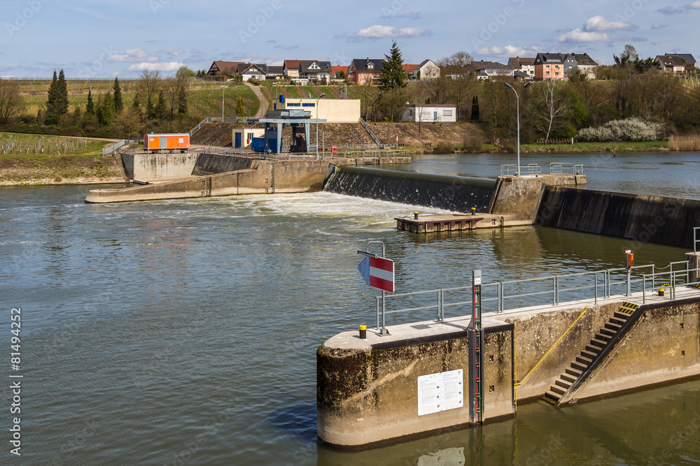 Fototapeta premium River Mousel in sunny spring, Luxembourg