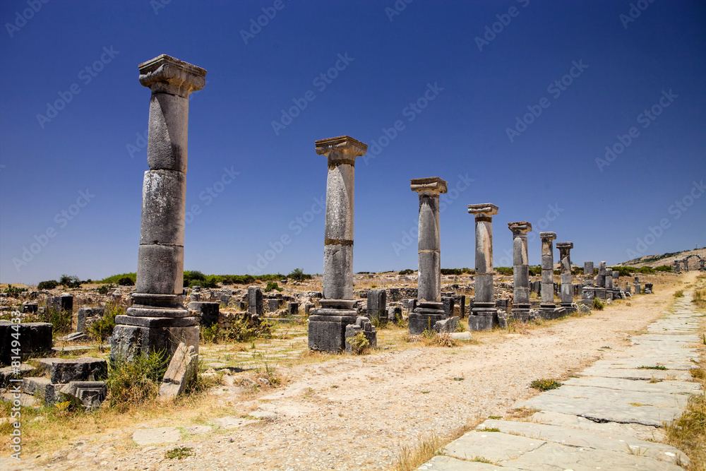 Volubilis - ruins of historical city from age of roman, Morocco