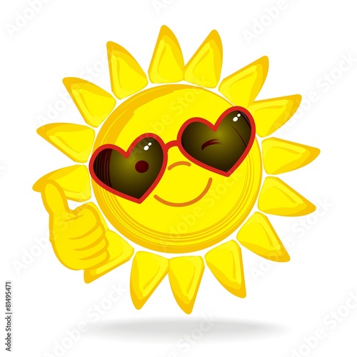 Sonne mit Sonnenbrille
