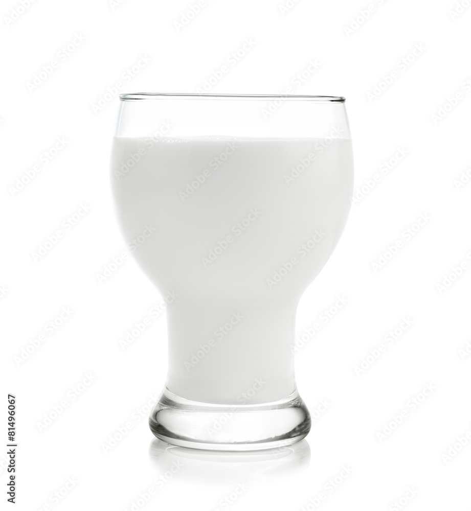glass of milk isolated on white glass of milk isolated on white
