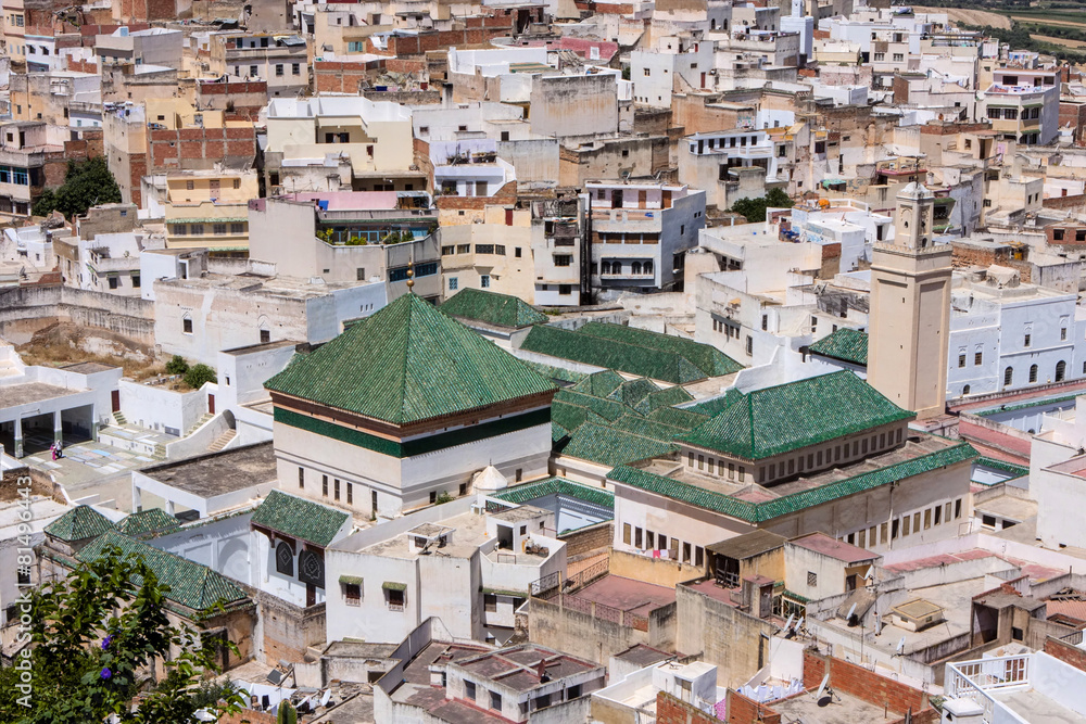 Fototapeta premium view of rooftops Meknes, Morocco