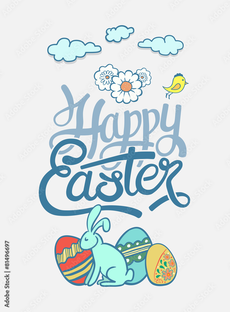 Happy Easter greeting vector