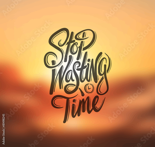 Stop wasting time vector