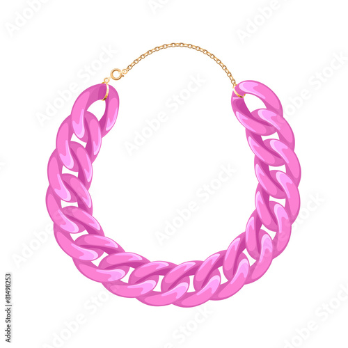 Chunky chain necklace or bracelet - pink color.