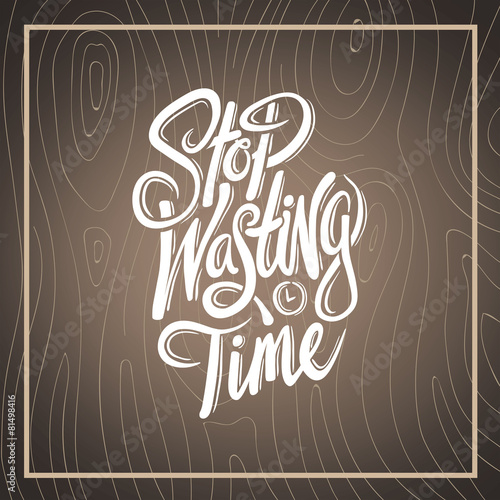 Stop wasting time vector
