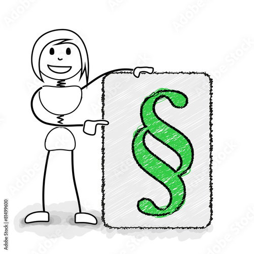 Stickman with law board