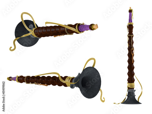 Indian shehnai. Multiple angles of view photo