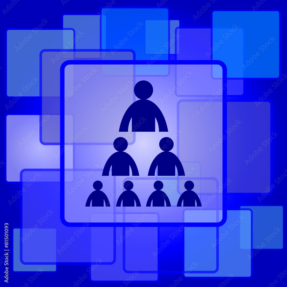 Organizational chart with people icon Organizational chart with people icon