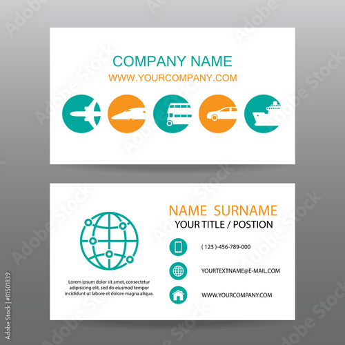 Business card vector background,tour companies