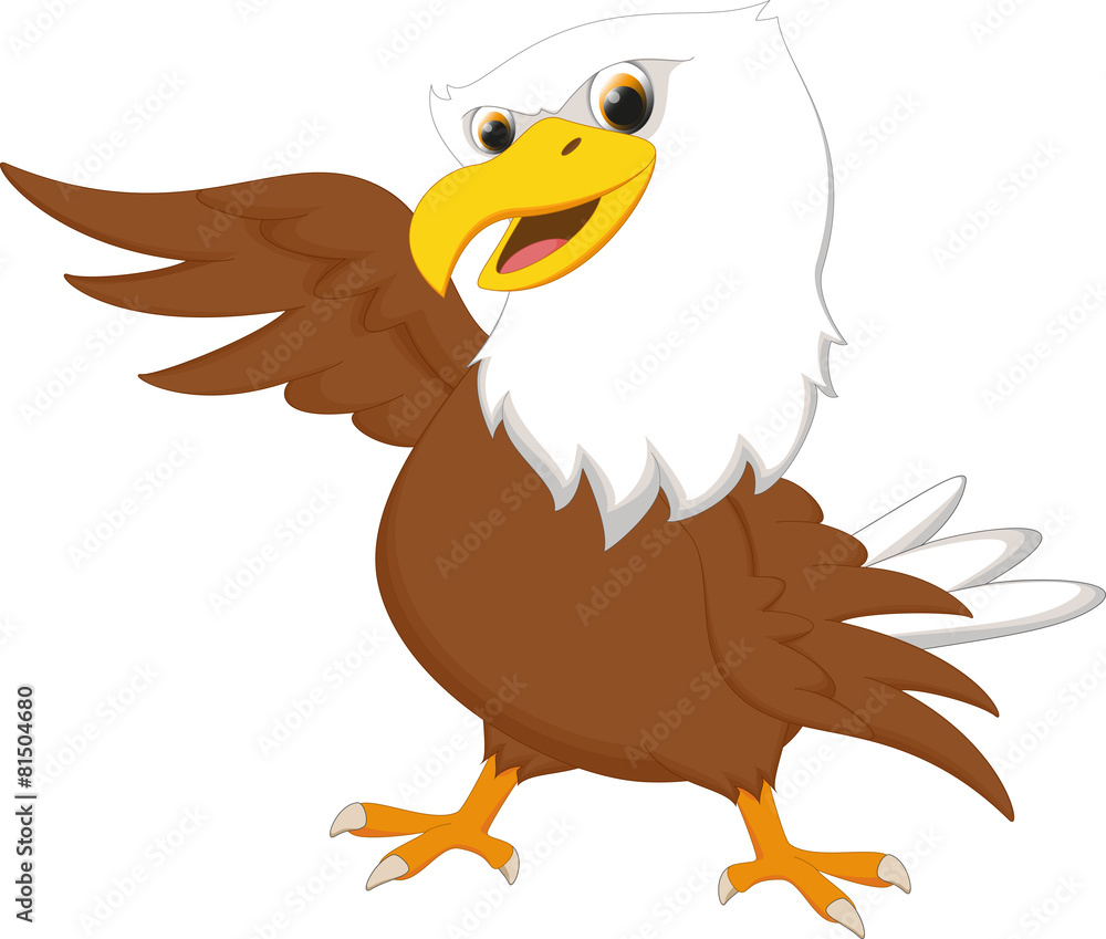 Naklejka premium cute eagle cartoon