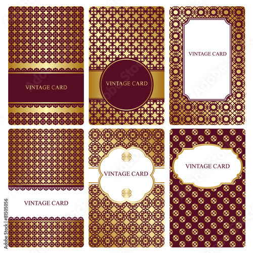 Set of vector business card templates. photo