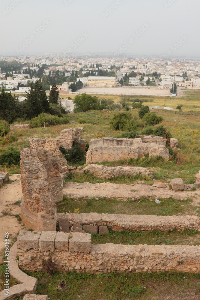 Archeological excavations of Carthage. La Goulett, Tunisia
