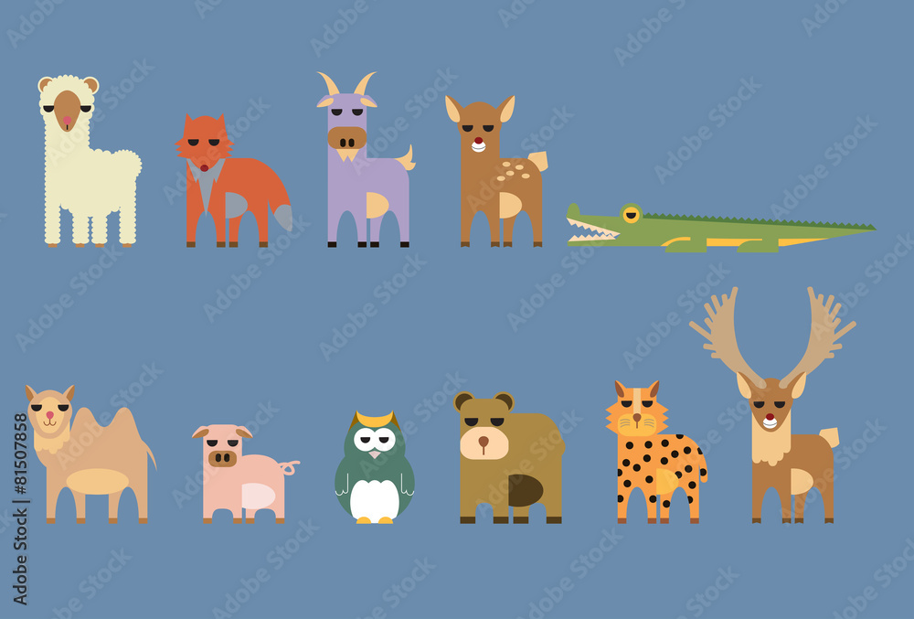 Fototapeta premium set of animal