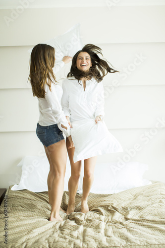 Pillow fighting