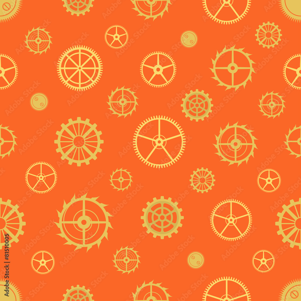 Seamless rusty cogwheel pattern